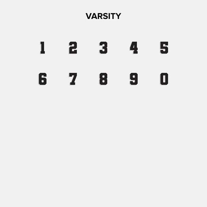 Varsity Number Custom Ring - Silver/Pavé