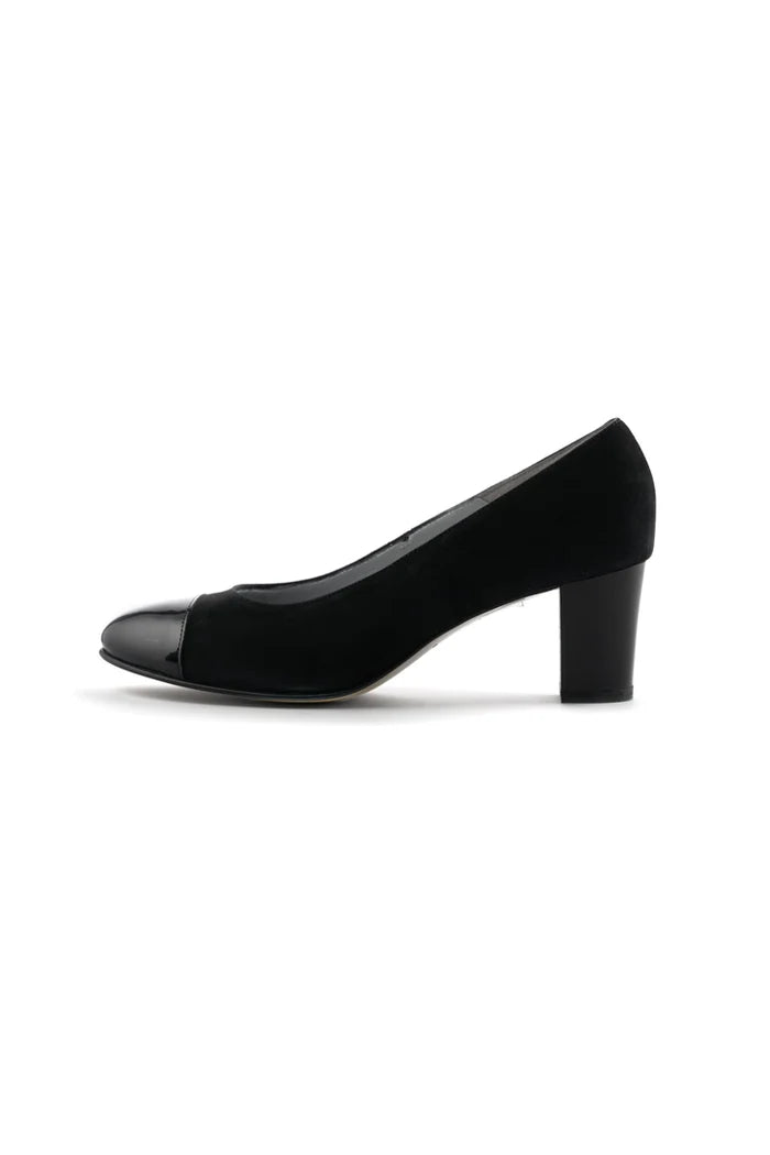 Velvet Cap-Toe Elegance Heels