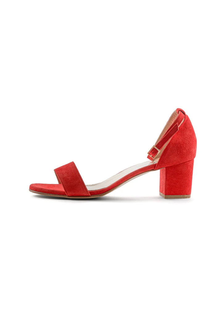 Velvet Charm Sandals - Red