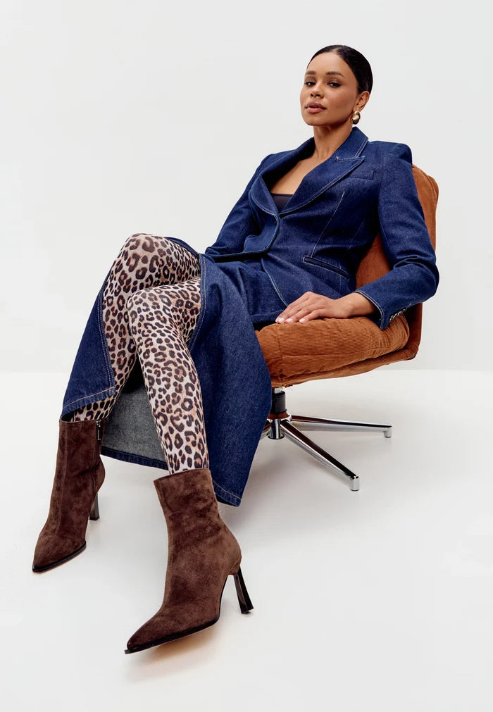 Velvet Edge Ankle Boot - Brown