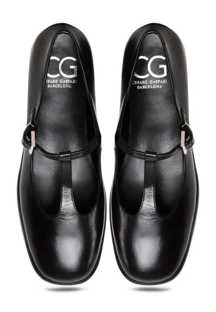 A pair of vintage charm T-strap flats, reminiscent of retro shoes with an antique style design, perfect for lovers of vintage-inspired footwear.