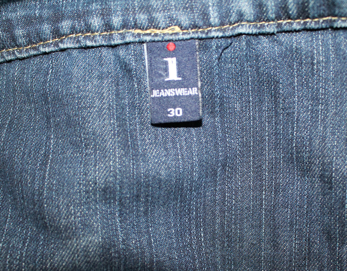 Vintage Denim Mini Skirt Golden Stitches Jeans Size 30