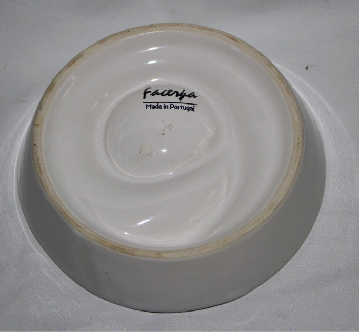 Vintage White Rare and Unique Design Dish Made in Portugal