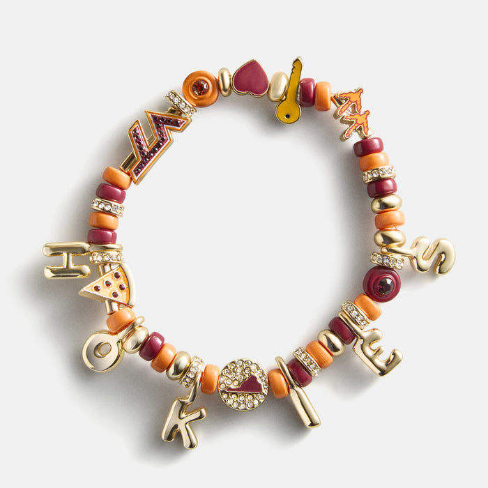 Virginia Tech Beaded Charm Bracelet - Virginia Tech