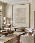 Wabi-sabi Textured Canvas Art Beige Minimalist Art Original Canvas Painting For Living Room