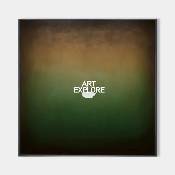 Large Boho Green Art, Handmade Dark Green Wall Decor for Living Room | ArtExplore