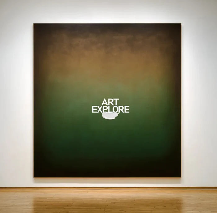 Large Handmade Green-Brown Wabi-Sabi Canvas Art for Dining Areas | ArtExplore