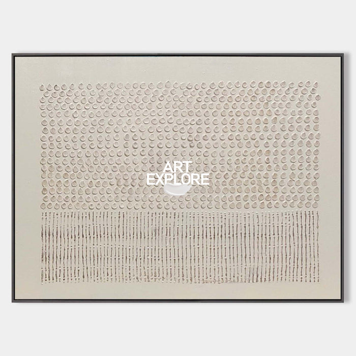 Large Beige Texture Art Painting Large Canvas Art Wabi-sabi Painting For Sale