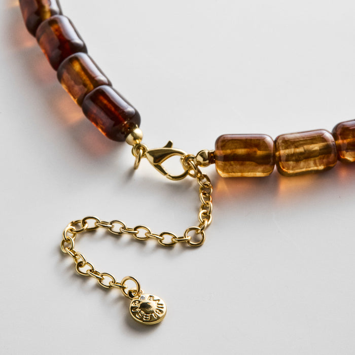 Washed Ashore Seashell Pendant Necklace - Deep Brown