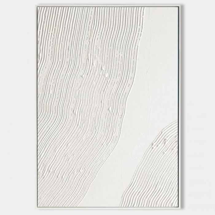 White Minimalist Painting White 3D Textured Painting Large White Abstract Painting Modern abstract painting Living Room Minimalist Art