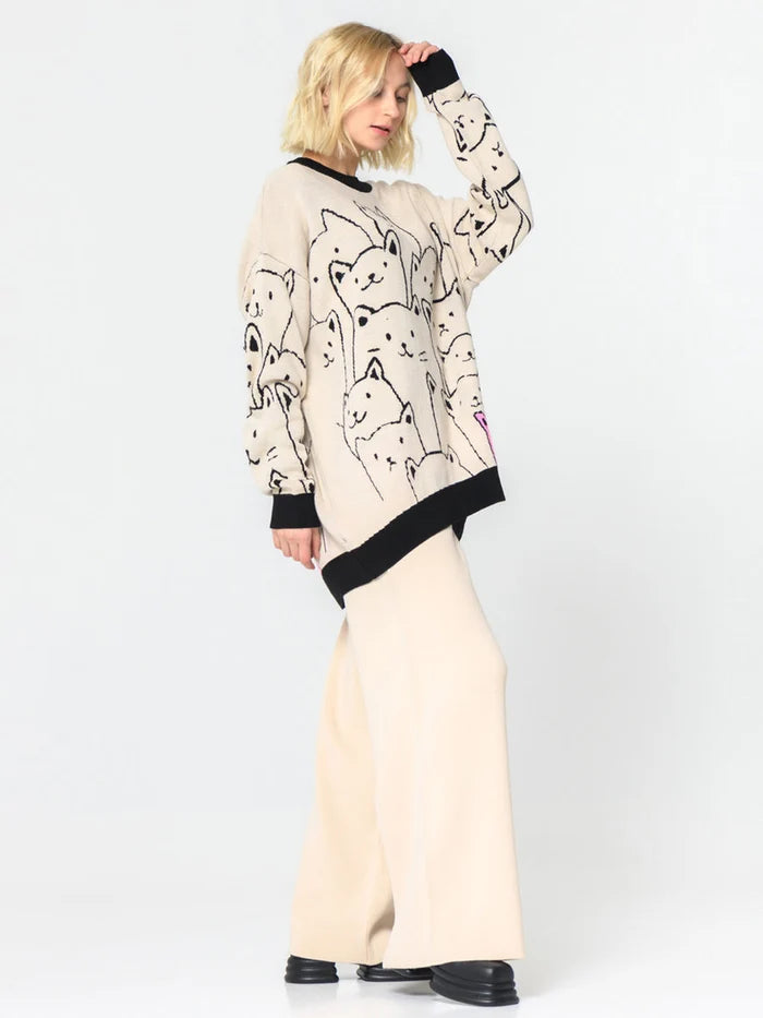 A stylish and comfy option for women - wide-leg lounge pants in a relaxed fit.