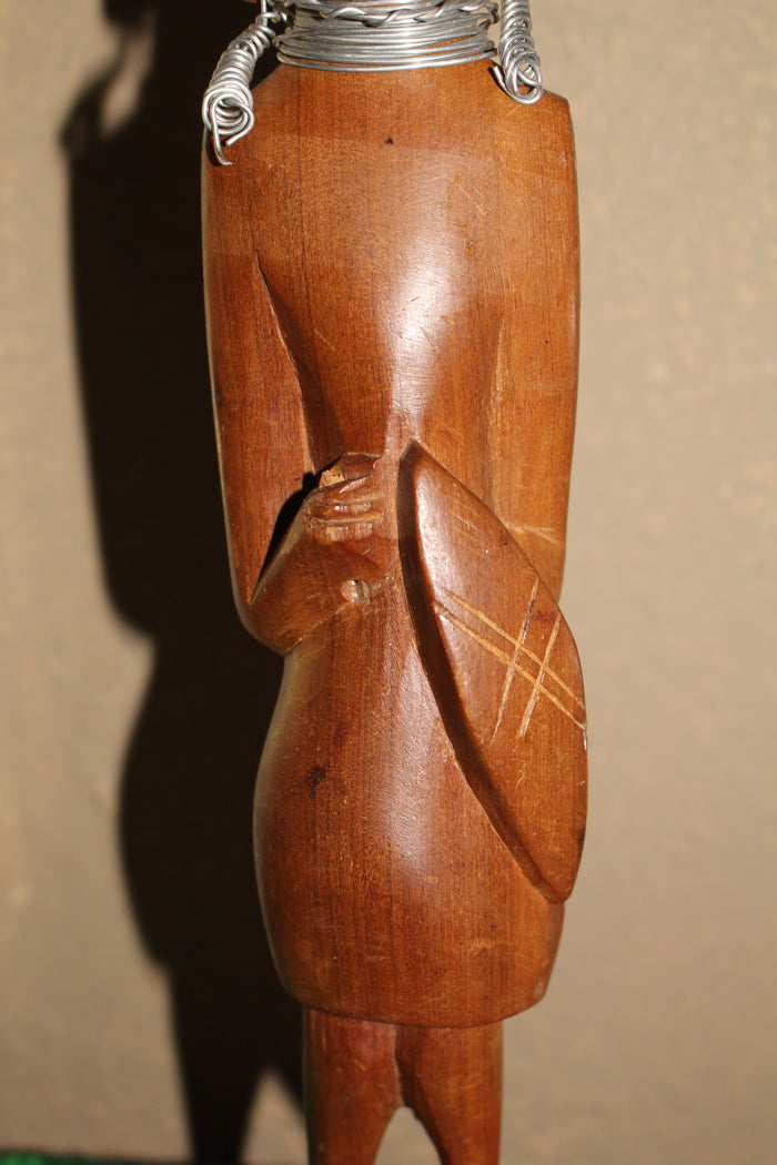 Wooden Tall Warrior Handmade and Handcrafted Mythology