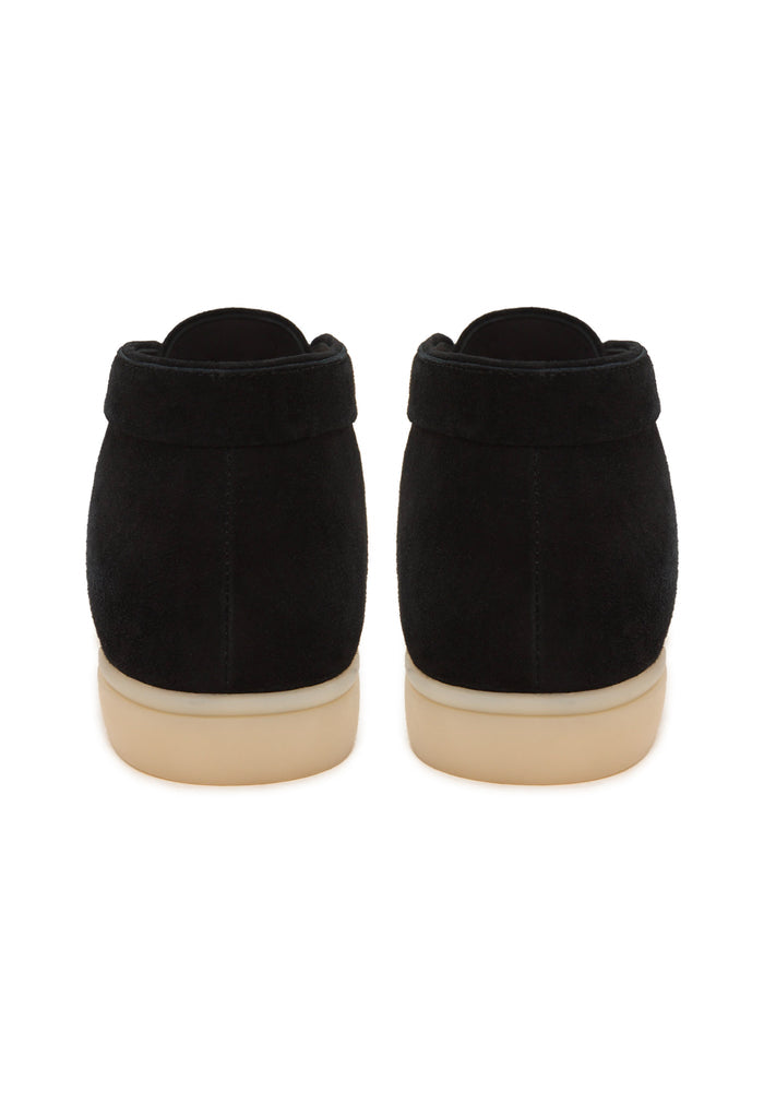 Wool Step High Loafers - Black
