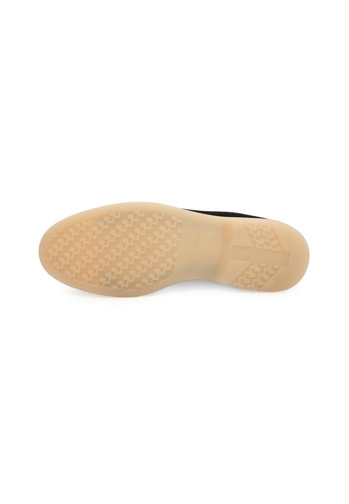 Wool Step High Loafers - Black