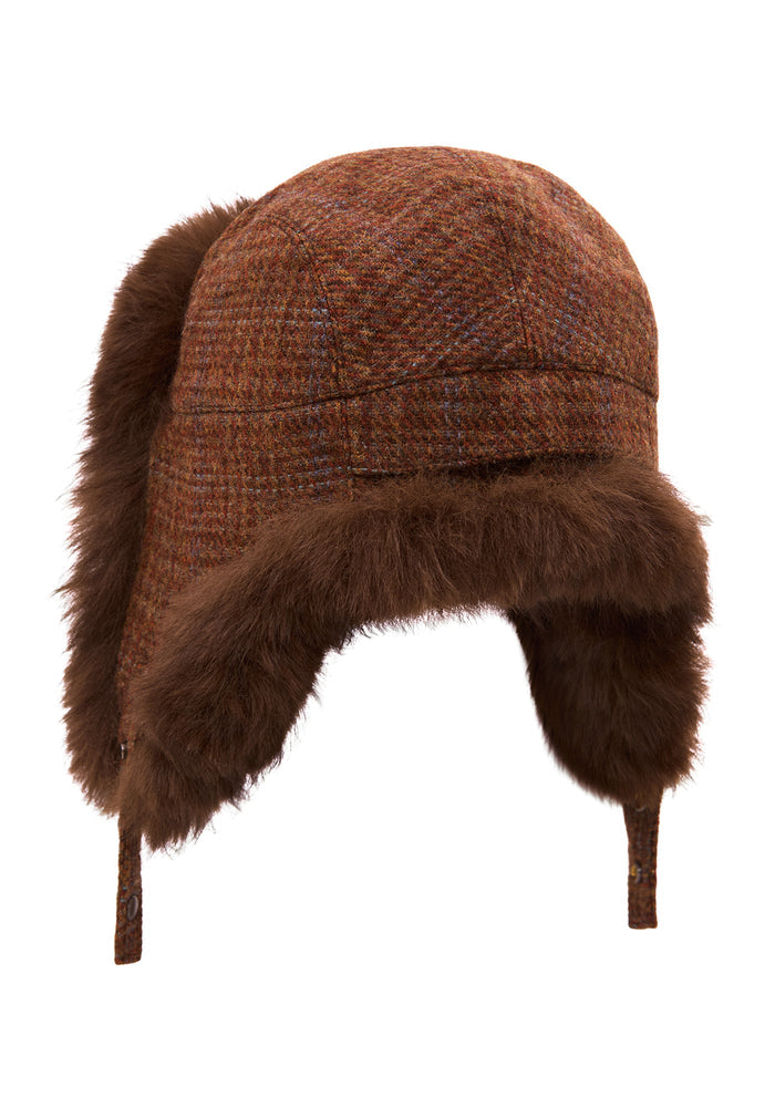Wool Trapper Hat - Brown
