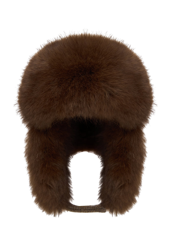 Wool Trapper Hat - Light Brown