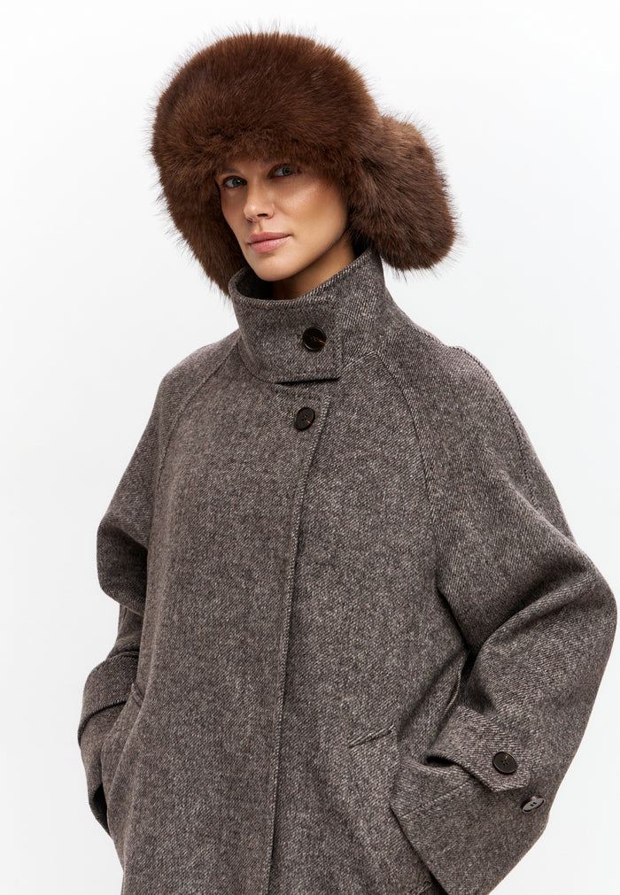 Wool Trapper Hat - Light Brown