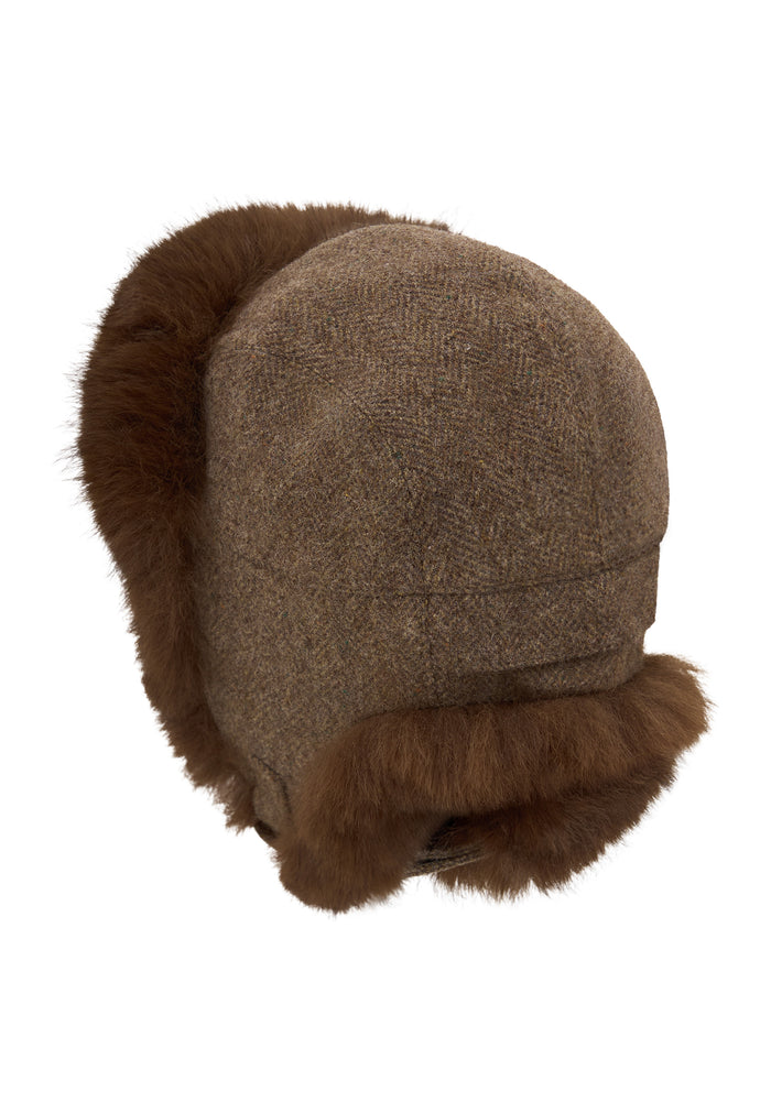 Wool Trapper Hat - Light Brown