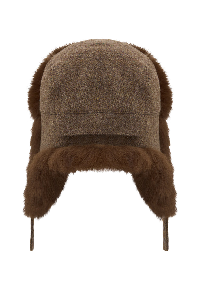 Wool Trapper Hat - Light Brown