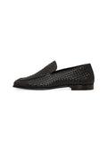 Woven Slip-On Loafers – Black